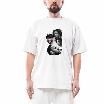 Kendirick Lamar Beyaz Oversize Tişört