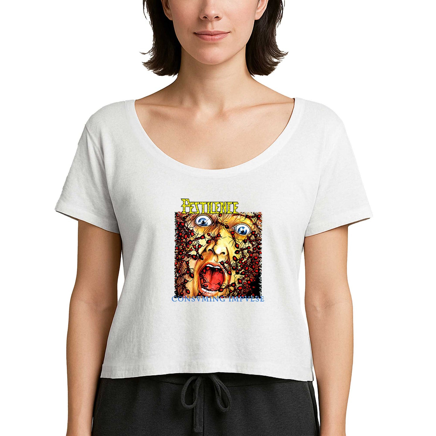 Pestilence Consuming İmpulse Beyaz Kadın Tişört
