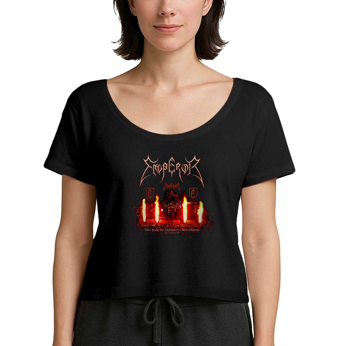 Emperor Live İnferno Siyah Kadın Tişört
