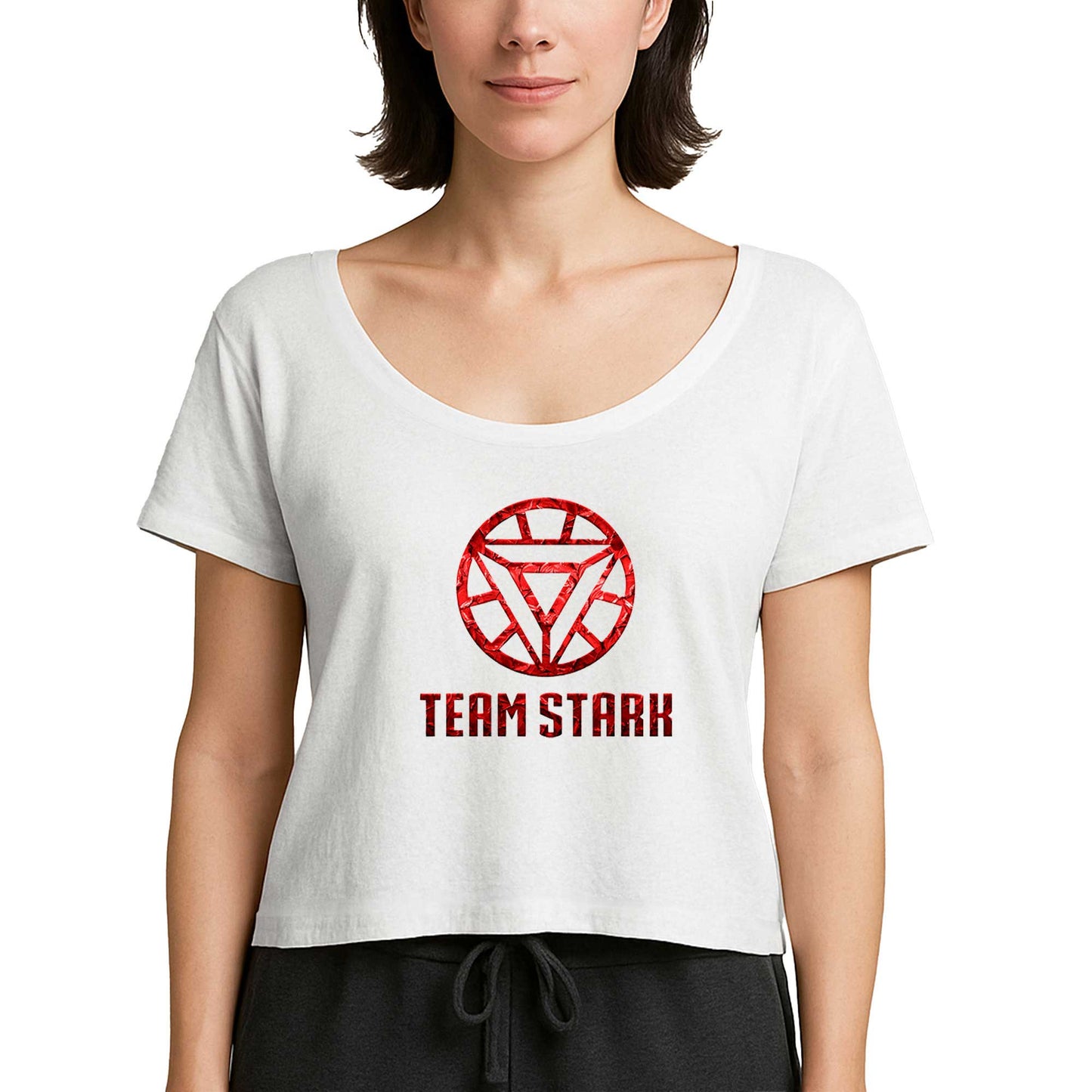 Iron Man Team Stark Beyaz Kadın Tişört