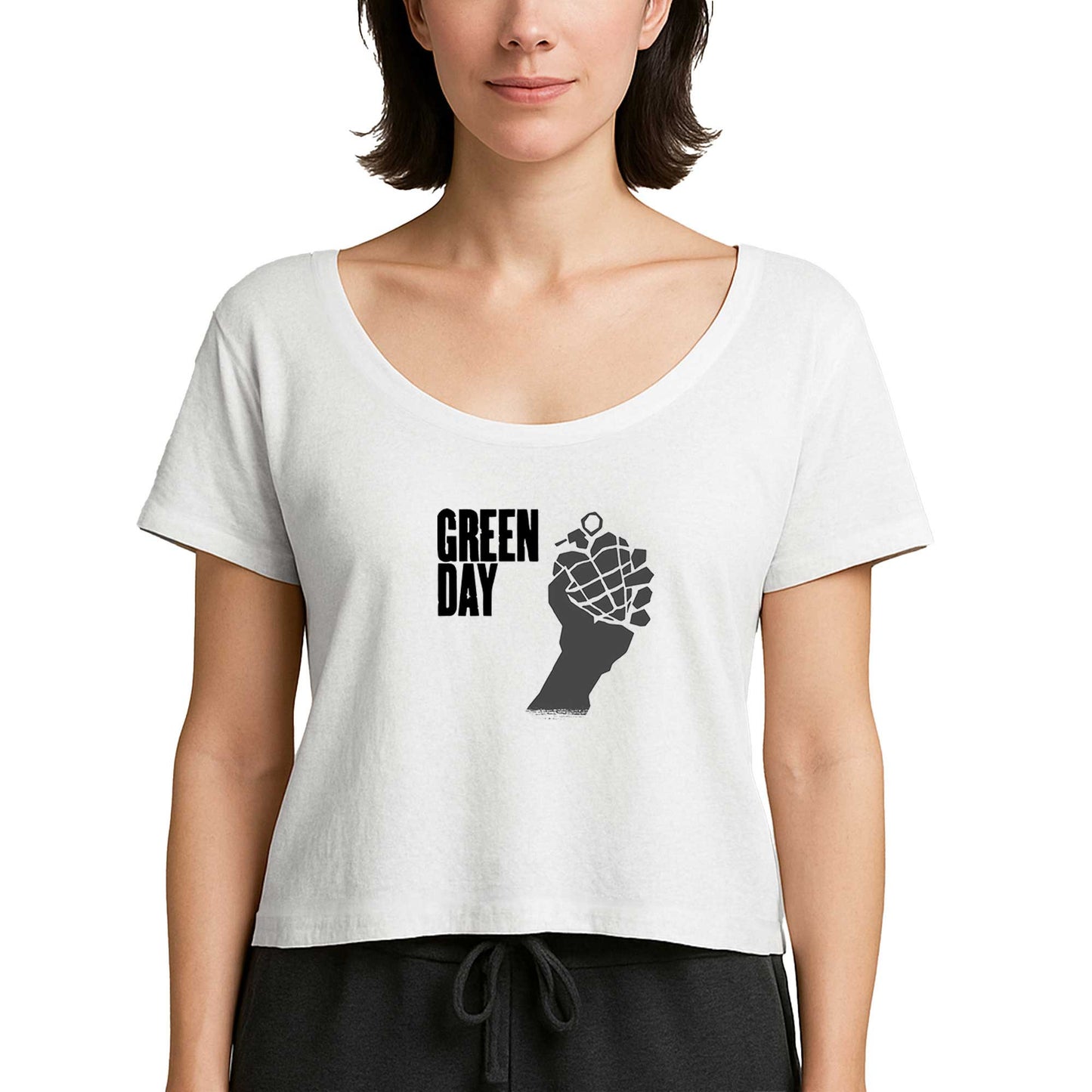 Green Day Bomb 2 Beyaz Kadın Tişört