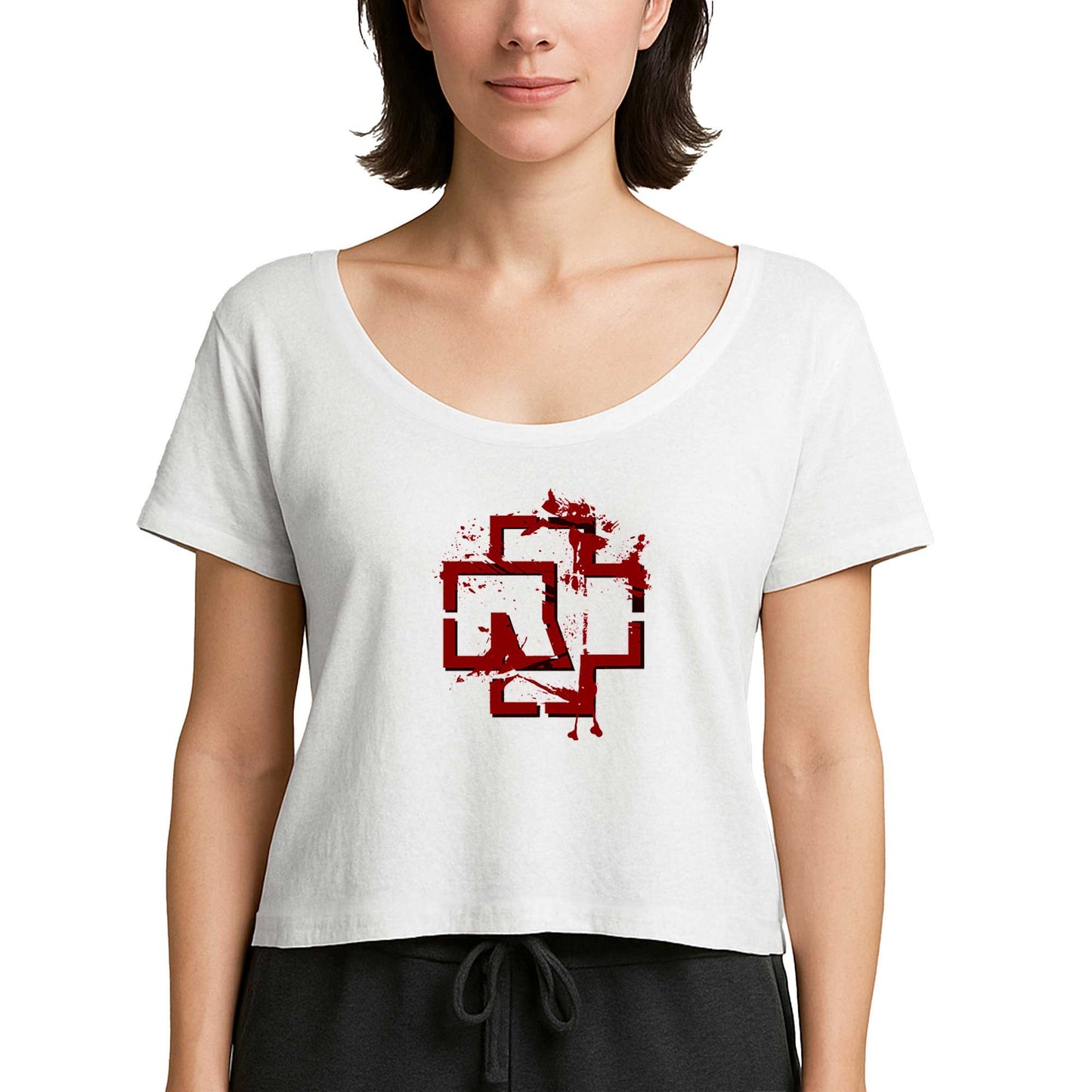 Rammstein Logo 4 Beyaz Kadın Tişört