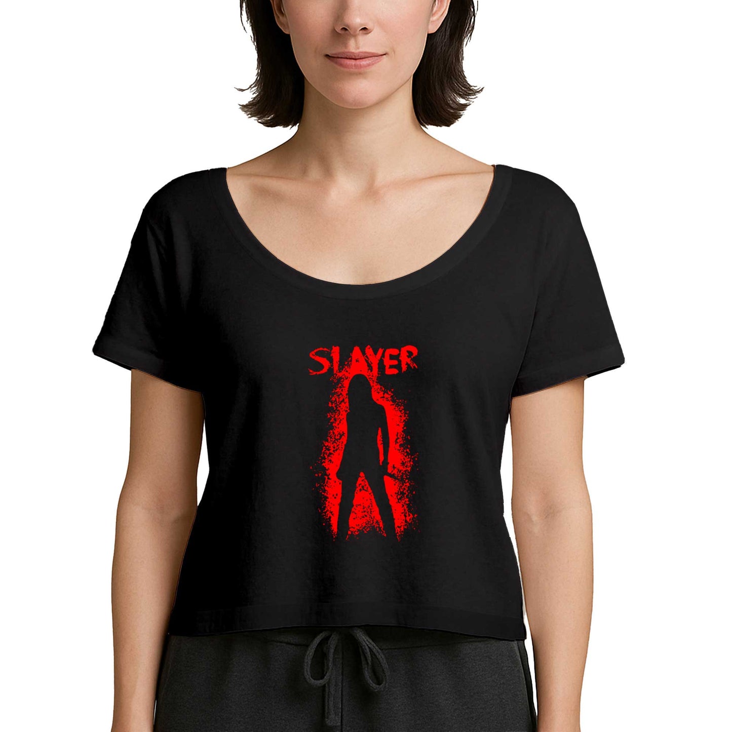 Slayer Shadow Man Siyah Kadın Tişört