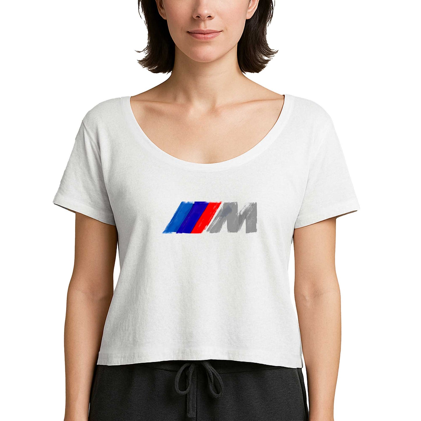 BMW M Power Brush Beyaz Kadın Tişört