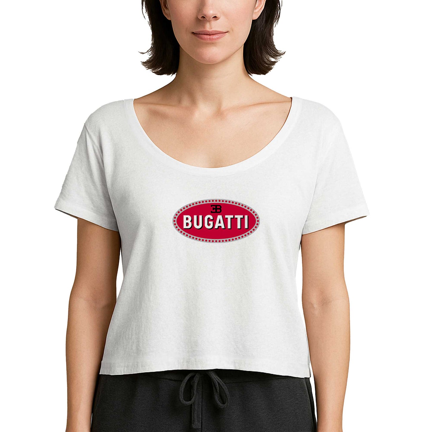 Bugatti 3B Logo Beyaz Kadın Tişört