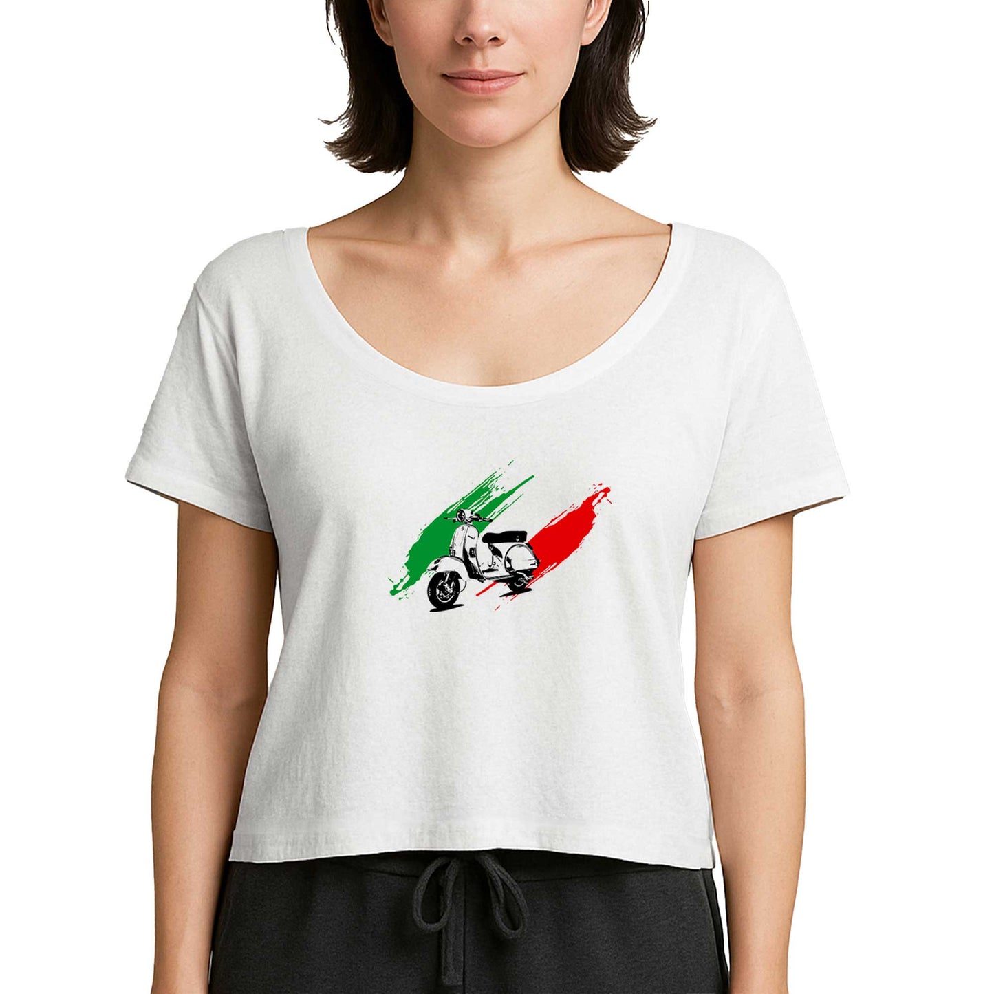 Vespa in Italy Beyaz Kadın Tişört