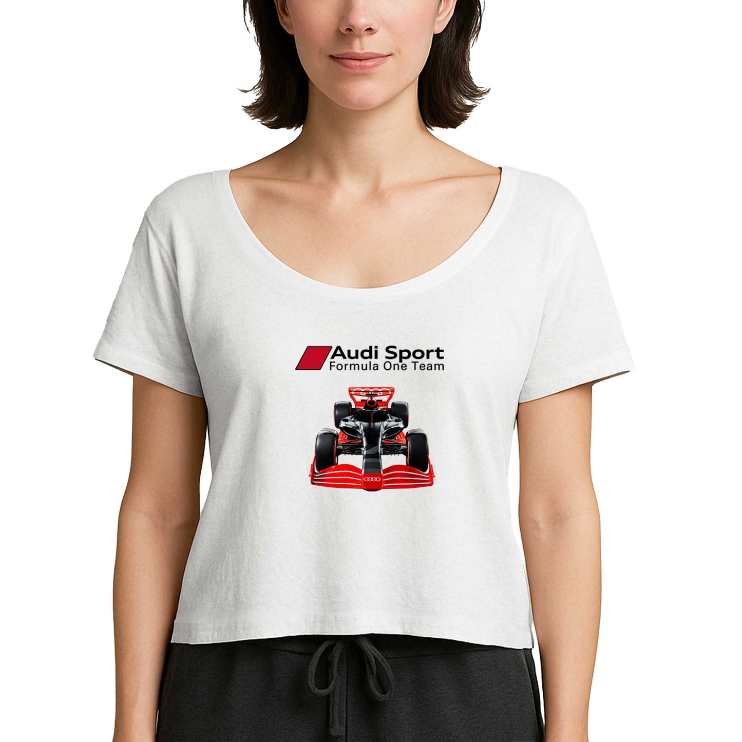 F1 Audi Sport Formula Beyaz Kadın Tişört