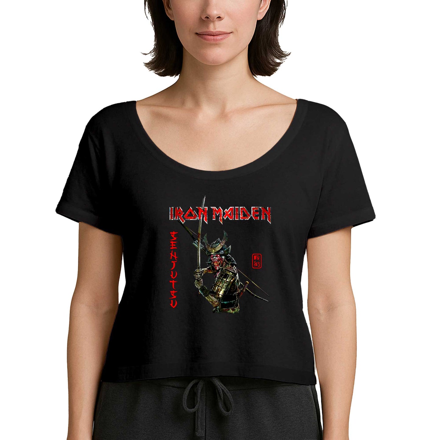 Iron Maiden Senjutsu Siyah Kadın Tişört