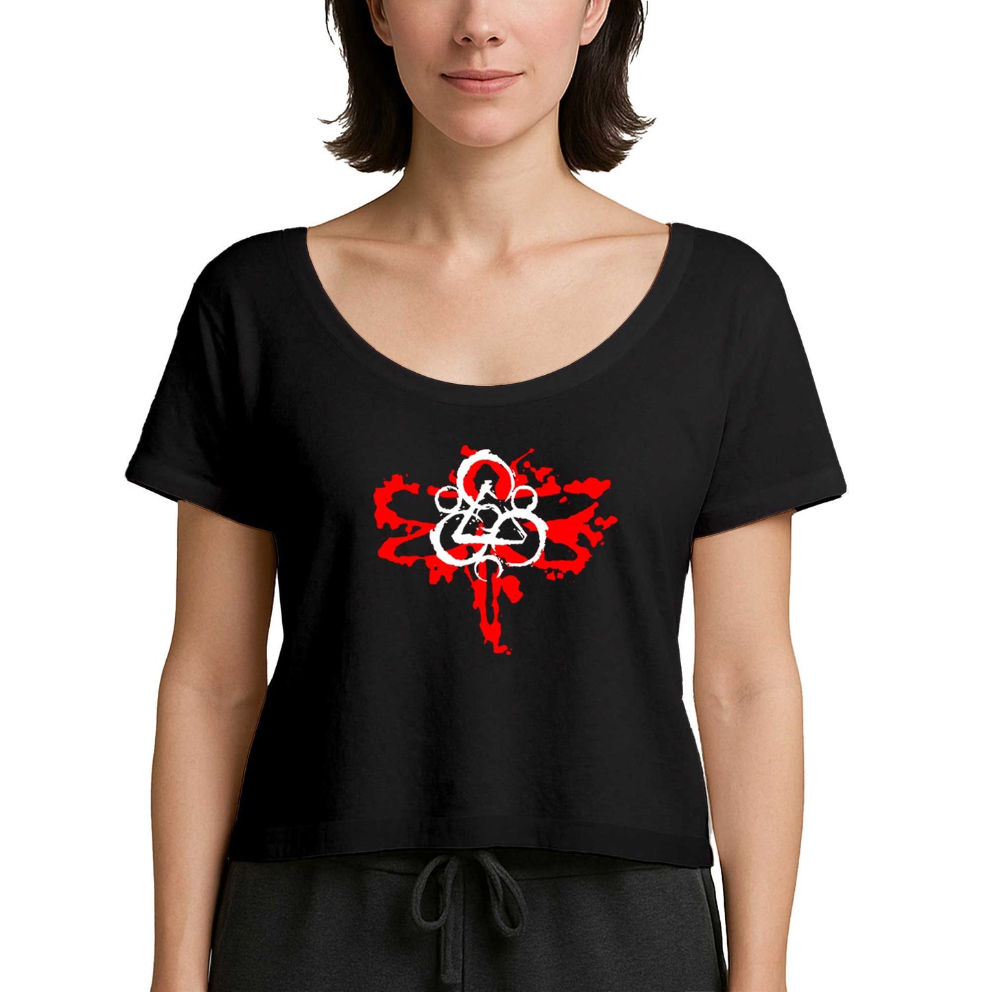 Coheed and Cambria Butterfly Logo Siyah Kadın Tişört