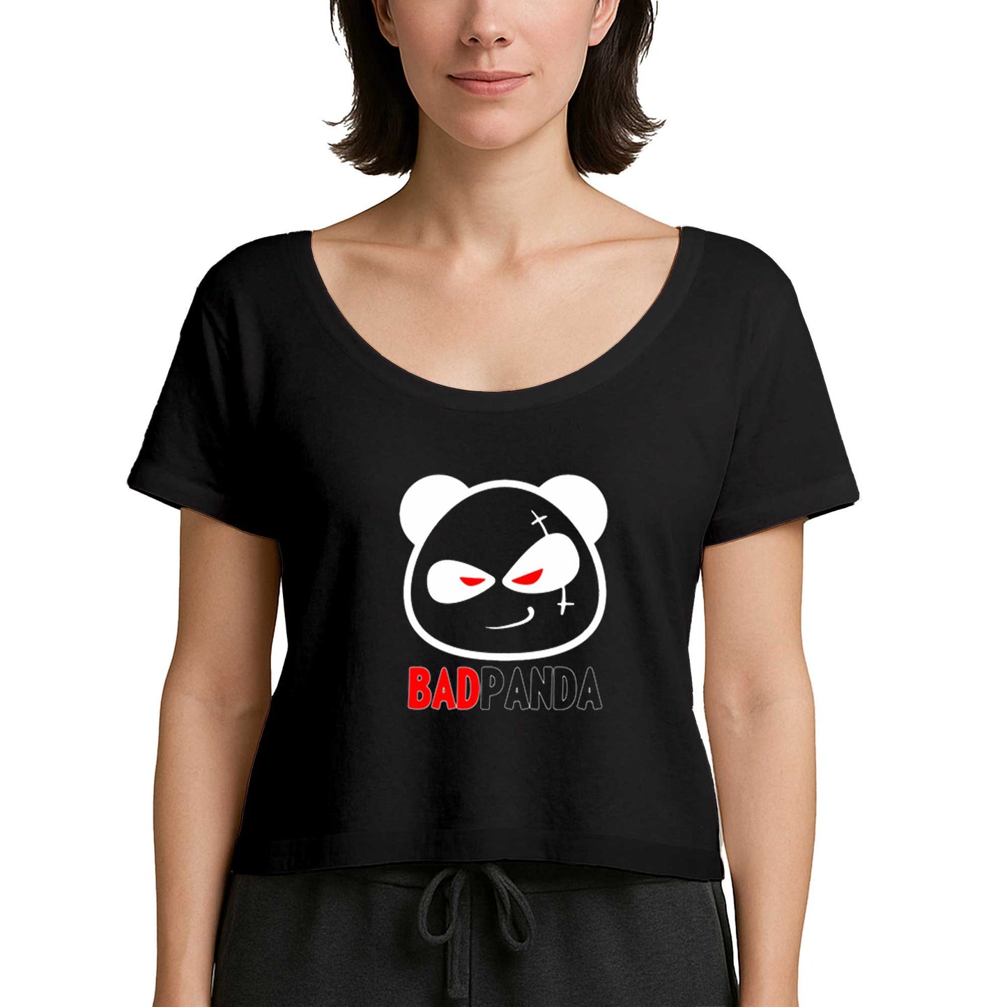 Baby Bad Panda Siyah Kadın Tişört