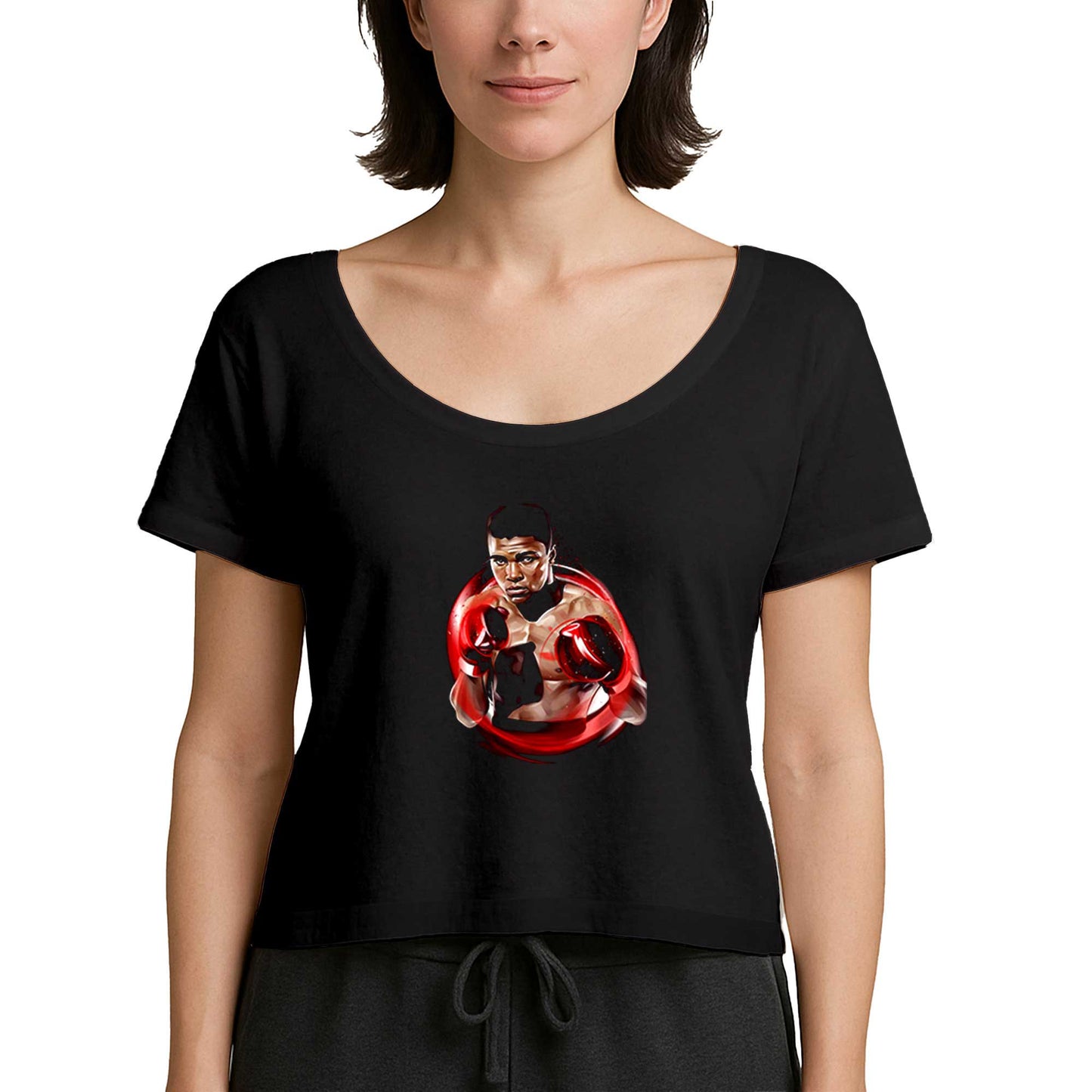 Muhammed Ali Red Siyah Kadın Tişört