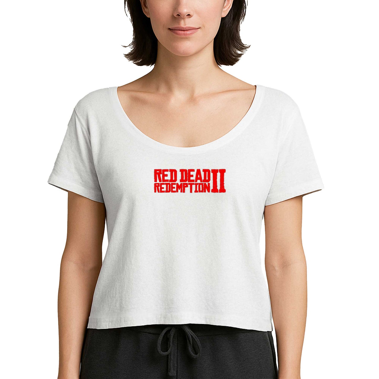 Red Dead Redemption 2 Red Text Beyaz Kadın Tişört