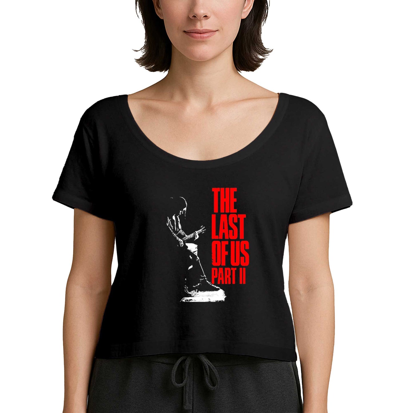 The Last Of Us 2 Ellie Guitar Siyah Kadın Tişört