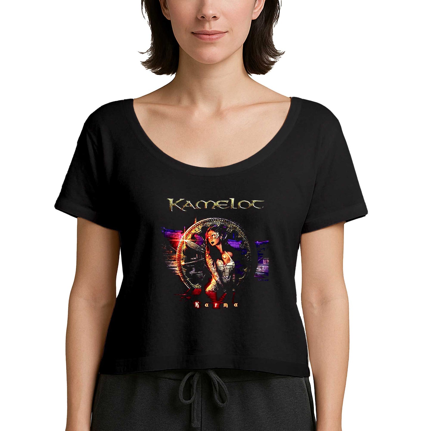 Kamelot Karma Siyah Kadın Tişört