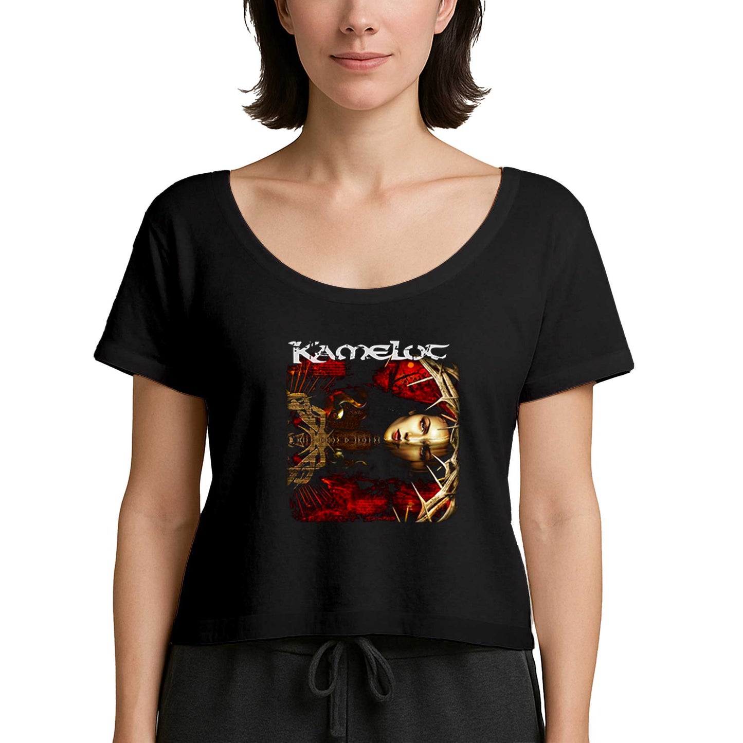 Kamelot The Black Halo Siyah Kadın Tişört