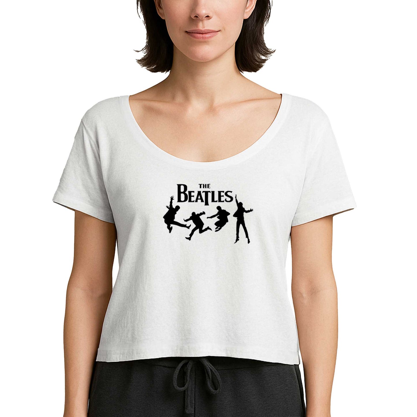 The Beatles Multimedia Beyaz Kadın Tişört