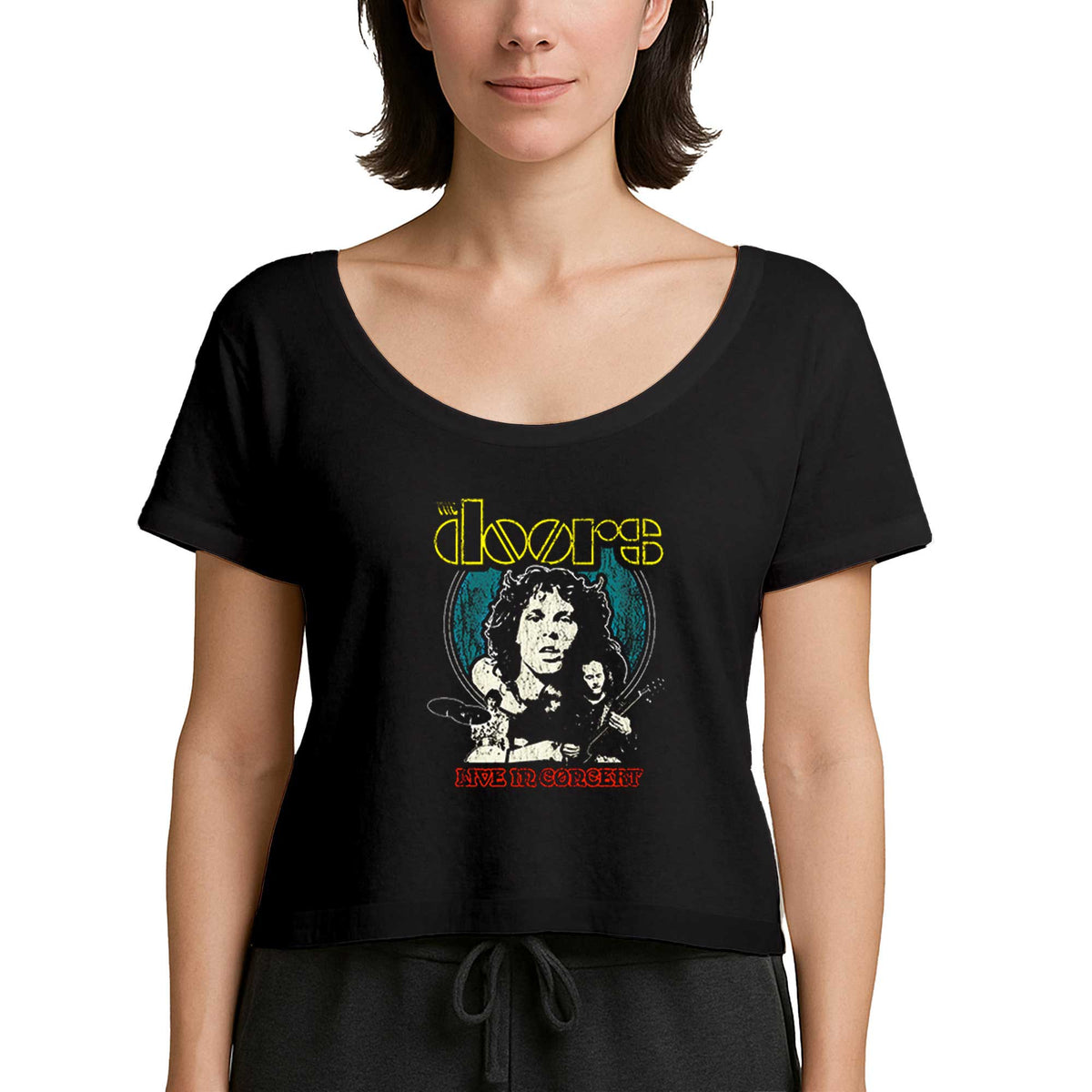 The Doors Live in Concert Siyah Kadın Tişört