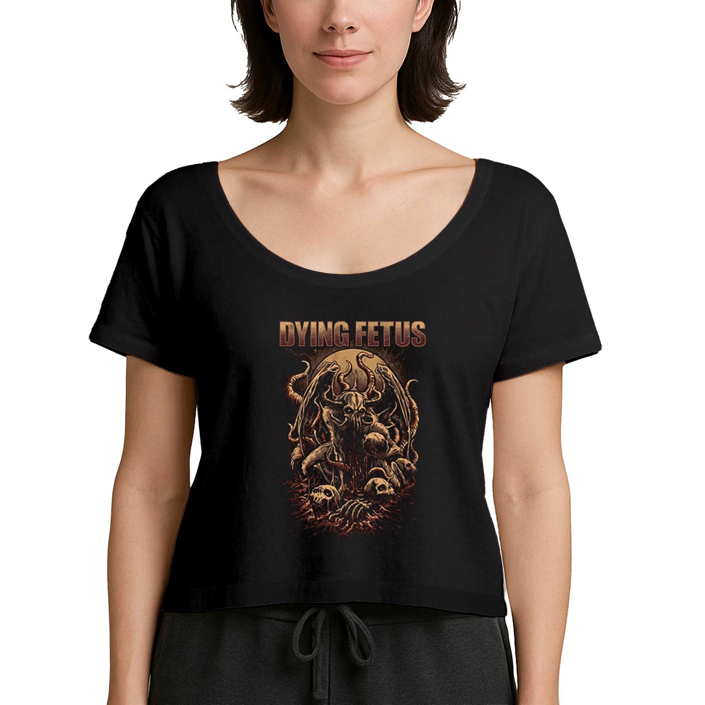 Dying Fetus Art Classic Siyah Kadın Tişört
