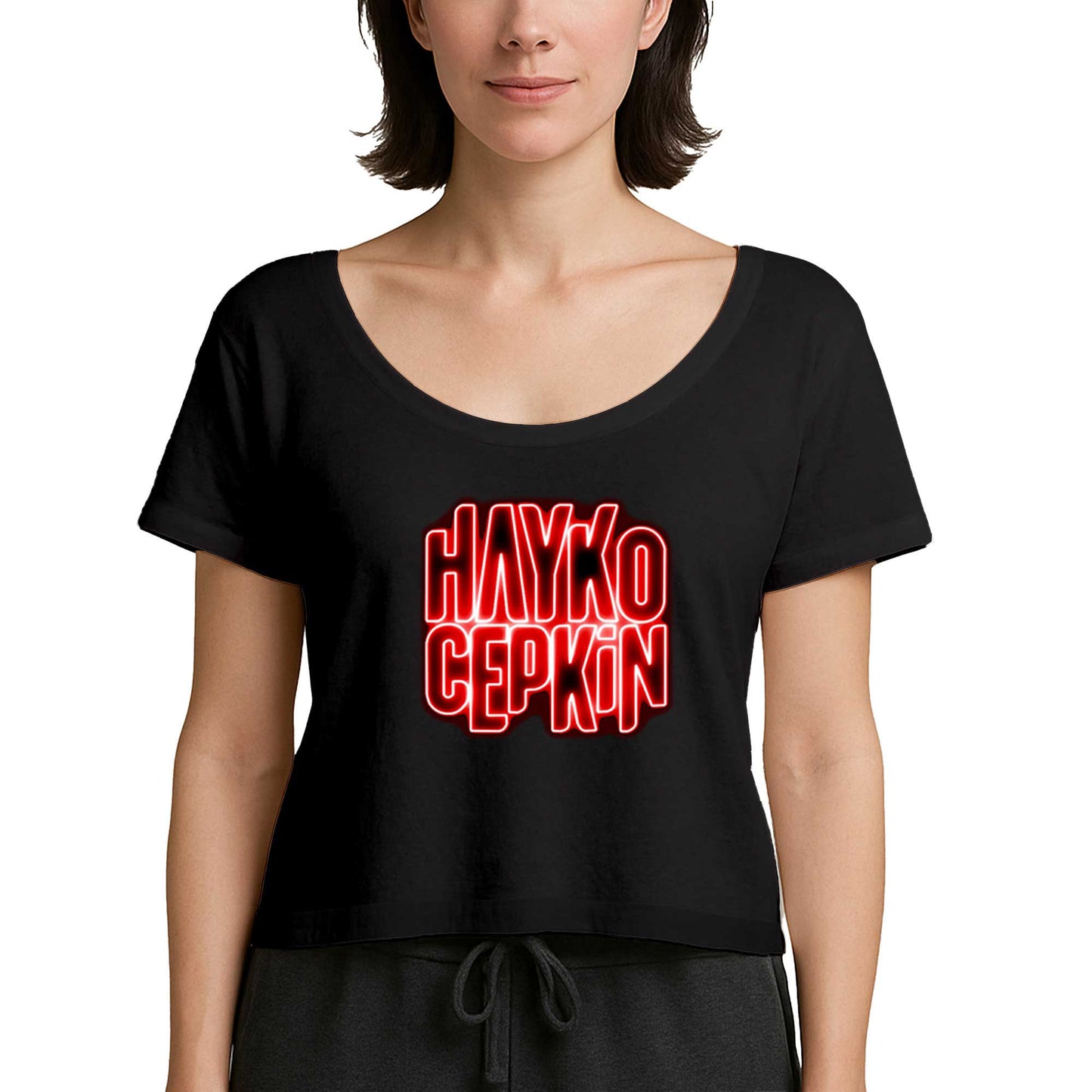 Hayko Cepkin Neon Siyah Kadın Tişört