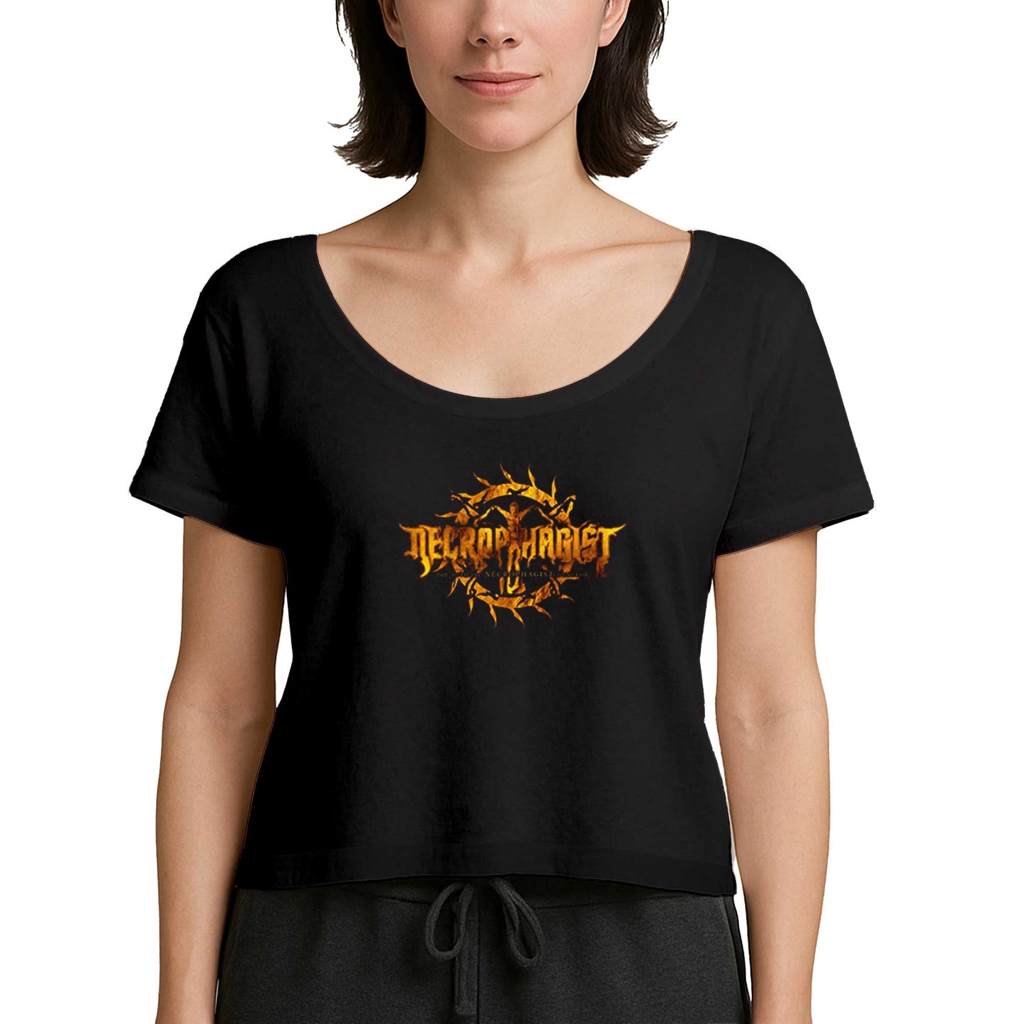 Necrophagist Logo Siyah Kadın Tişört