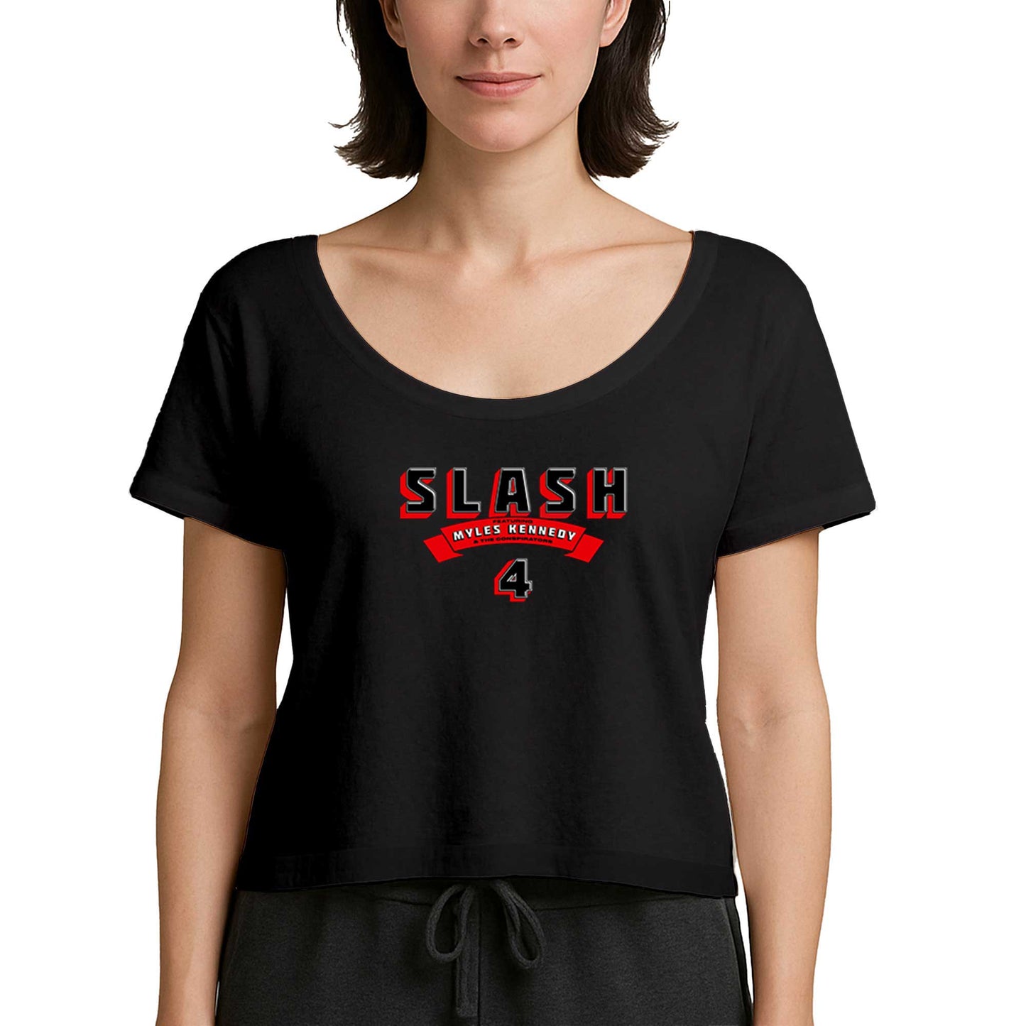 Slash 4 Album Siyah Kadın Tişört