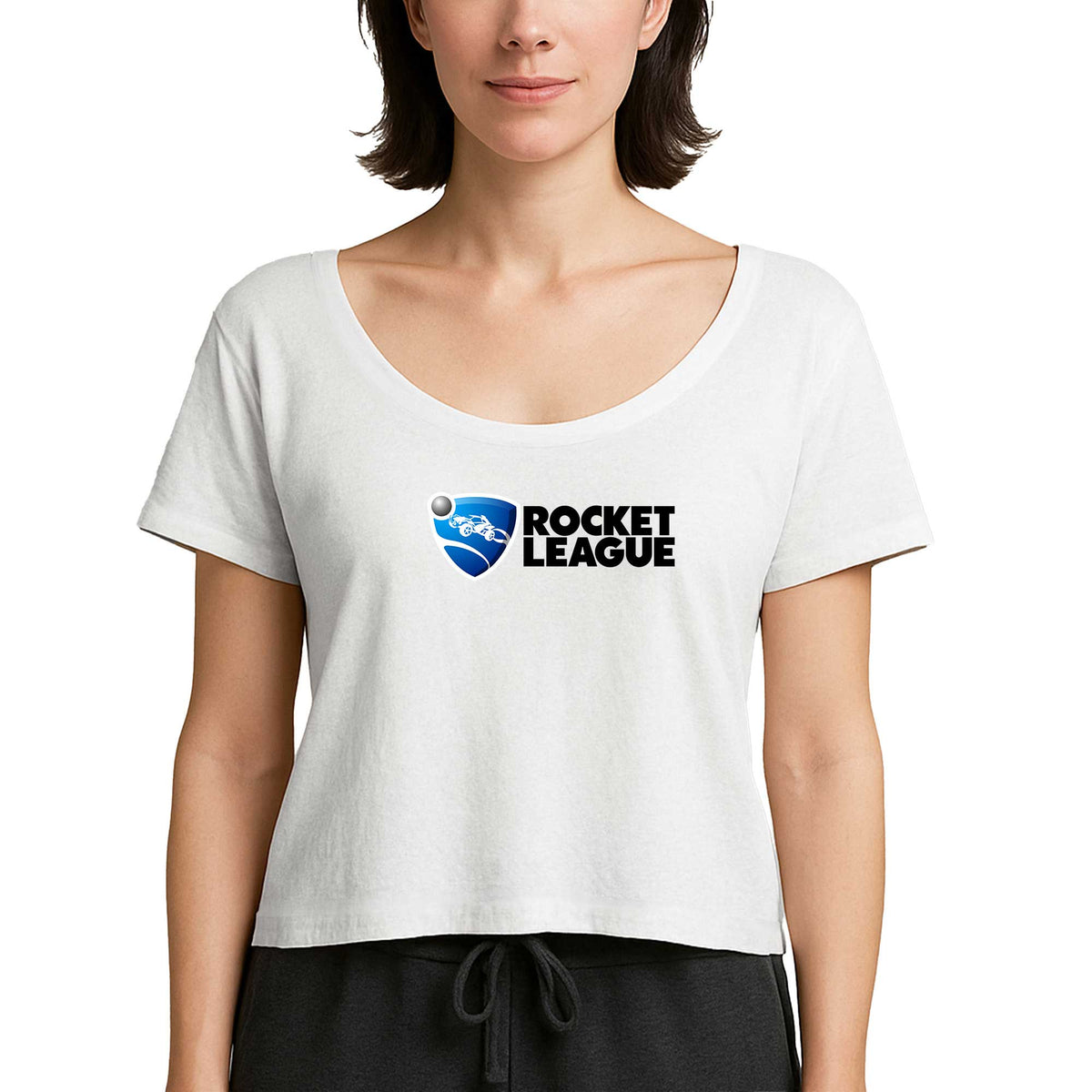 Rocket League Logo Beyaz Kadın Tişört