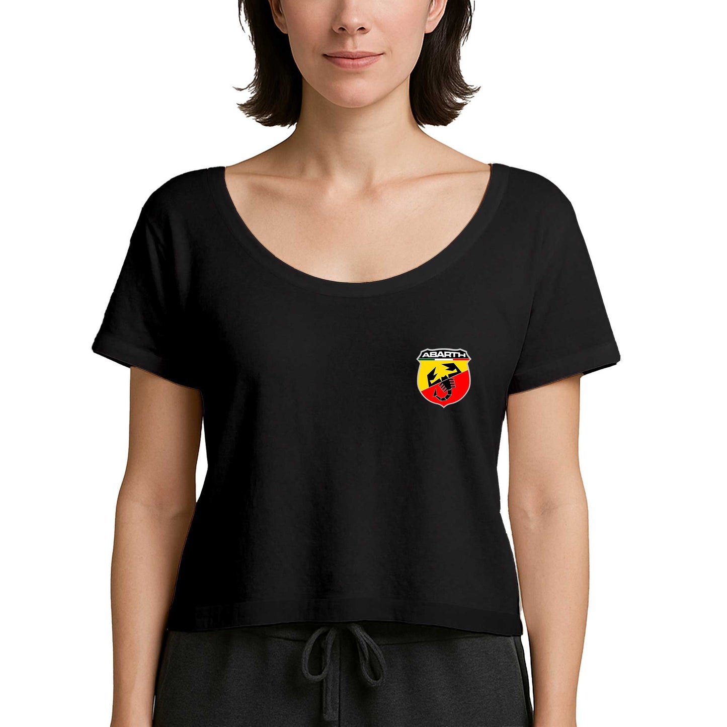 Abarth Logo Siyah Kadın Tişört