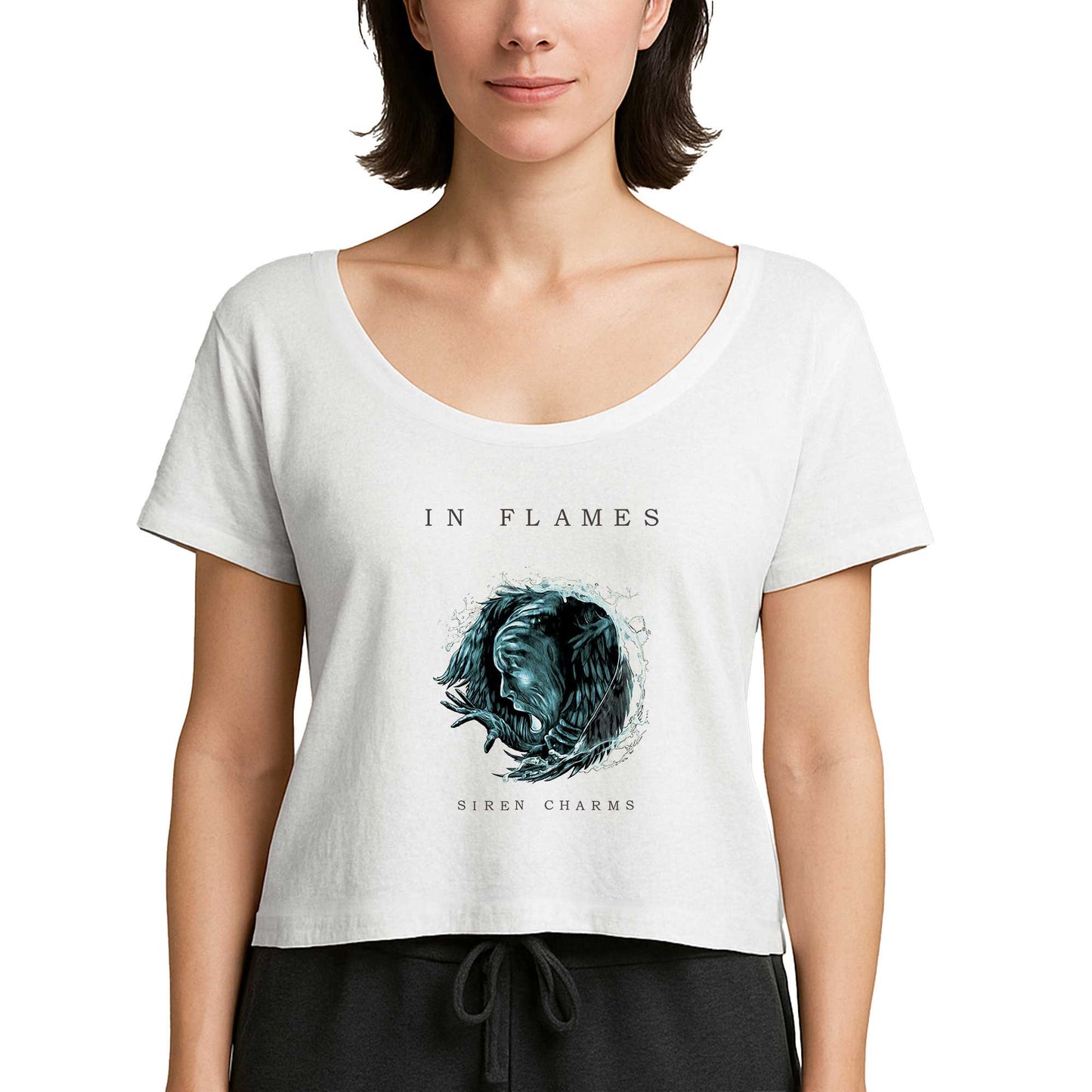 In Flames Siren Charms Beyaz Kadın Tişört