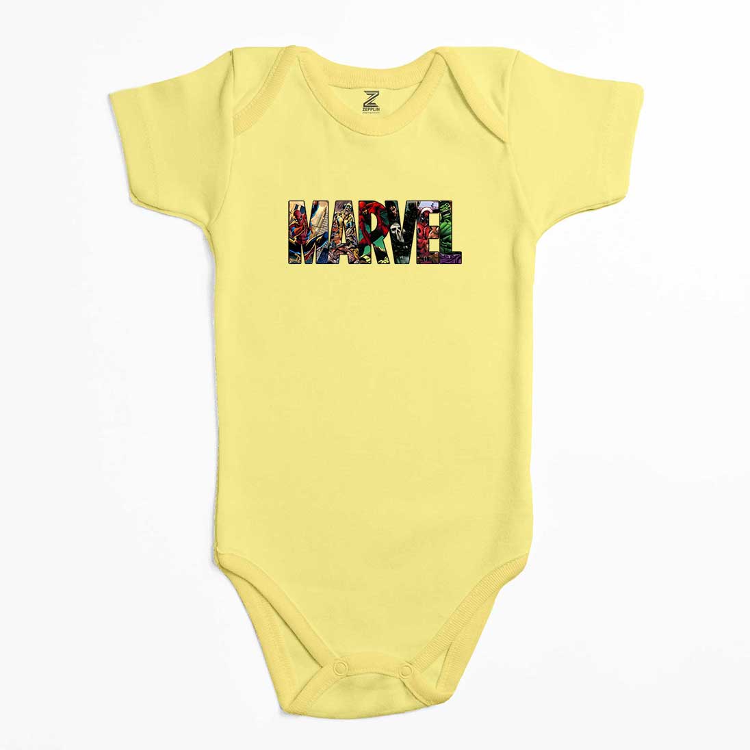 Marvel Heroes in Post 2 Renkli Bebek Body Zıbın