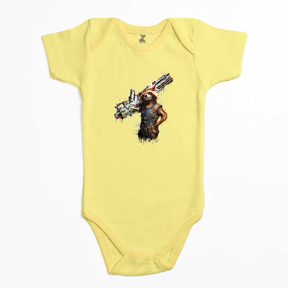 Rocket Raccoon Body Renkli Bebek Body Zıbın