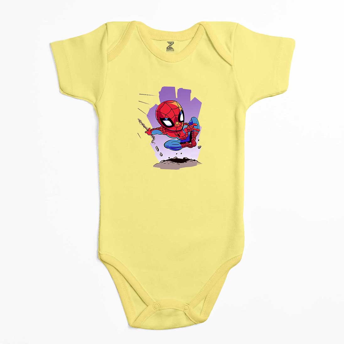Spiderman Cartoon Renkli Bebek Body Zıbın