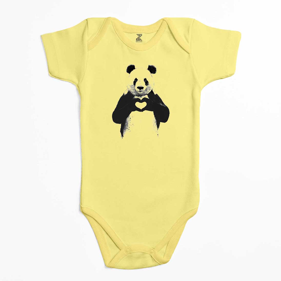 Panda Love Renkli Bebek Body Zıbın