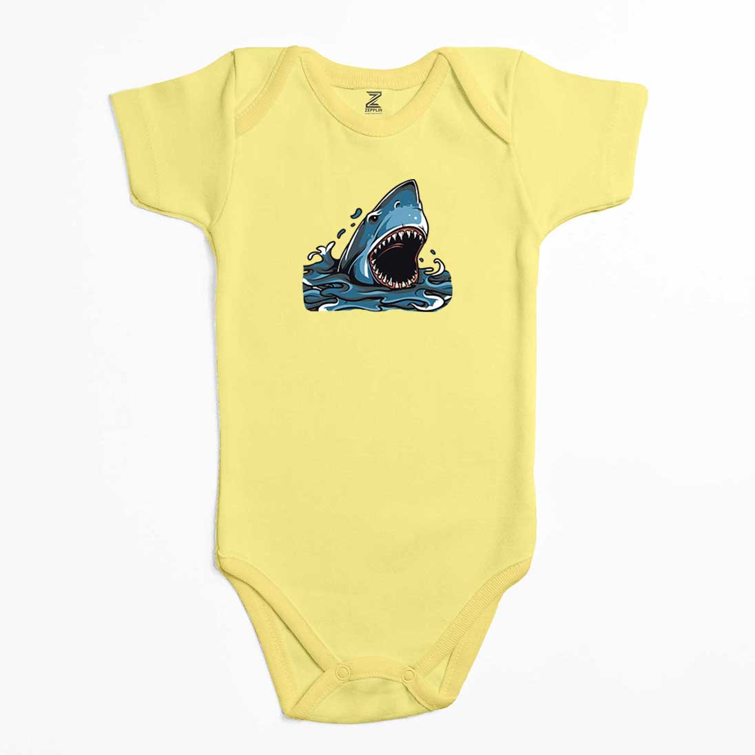 Shark Cartoon Renkli Bebek Body Zıbın