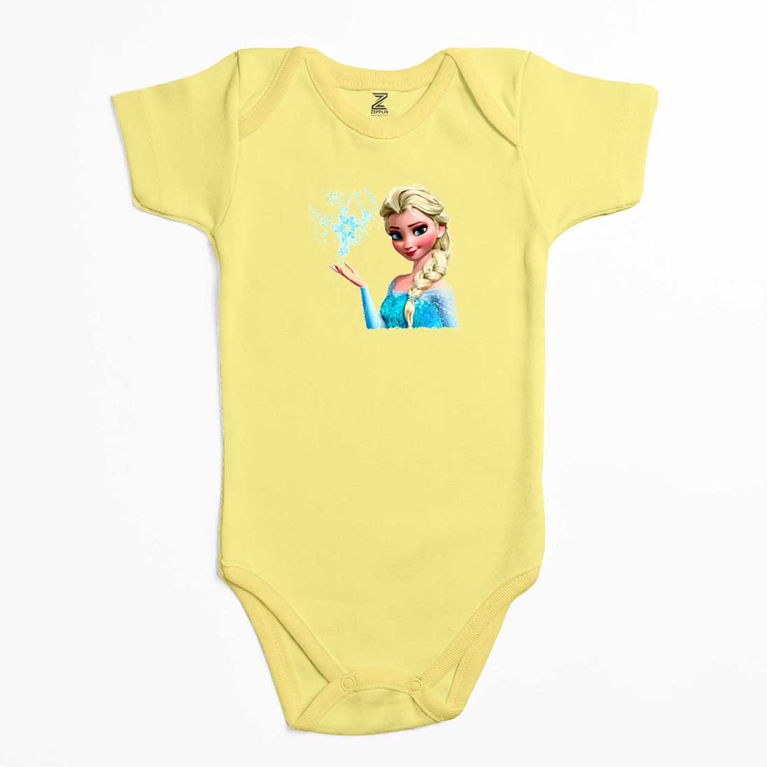 Karlar Ülkesi Elsa Face Renkli Bebek Body Zıbın