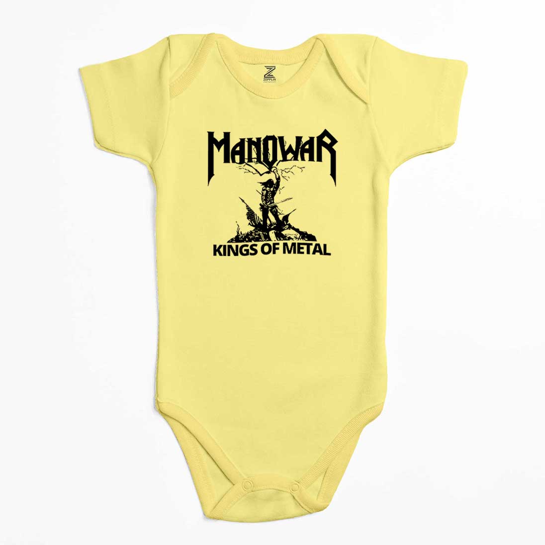 Manowar Kings of Metal Black Renkli Bebek Body Zıbın
