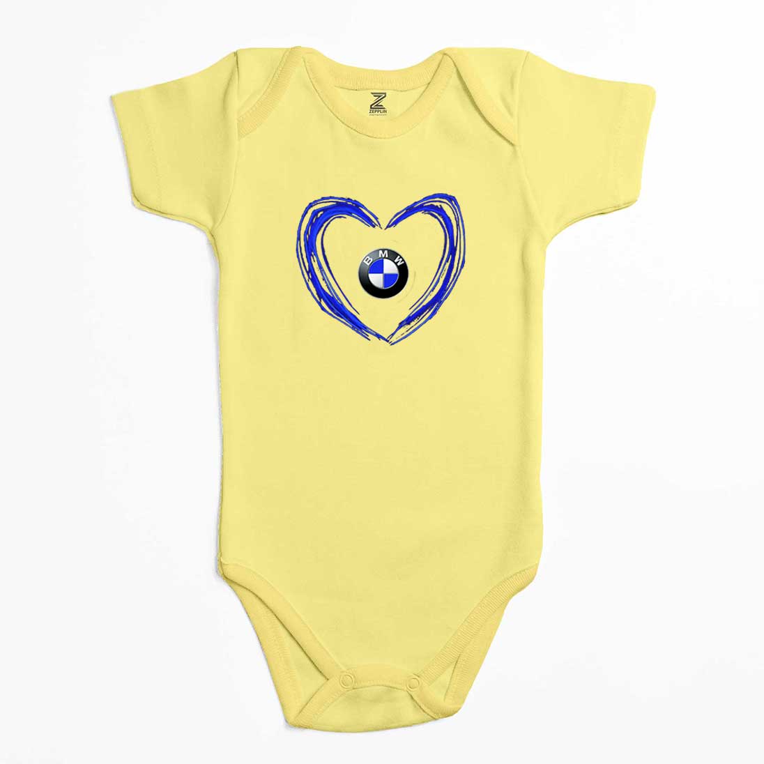 BMW Heart Logo Renkli Bebek Body Zıbın