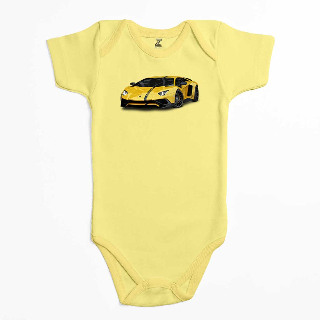Lamborghini Aventador Yellow Renkli Bebek Body Zıbın
