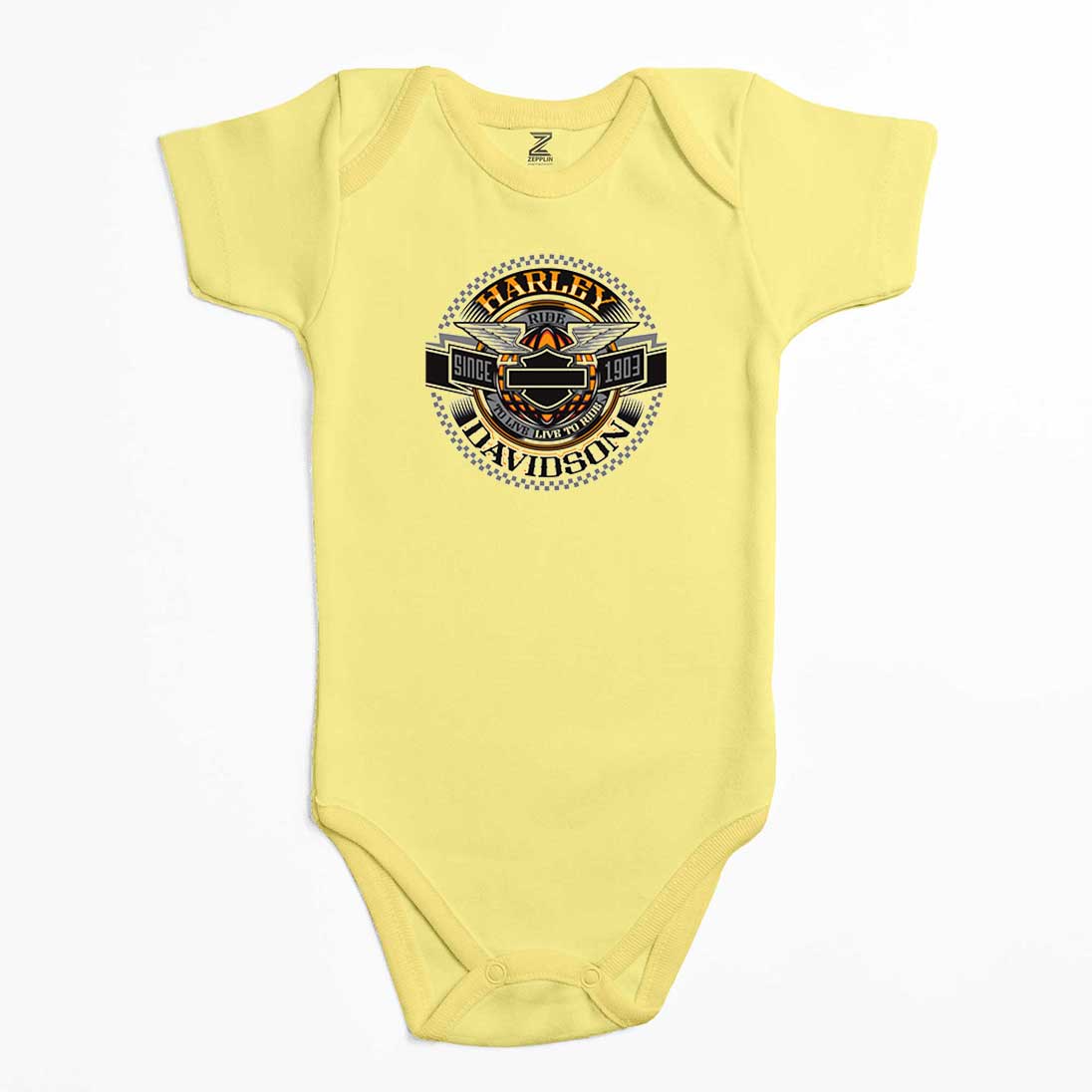 Harley Davidson MotorClothes Renkli Bebek Body Zıbın