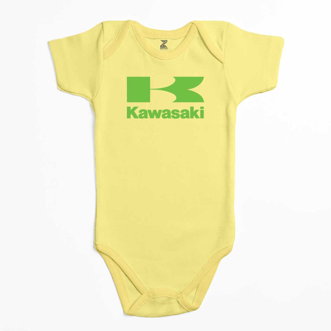 Kawasaki Yeşil Logo Renkli Bebek Body Zıbın