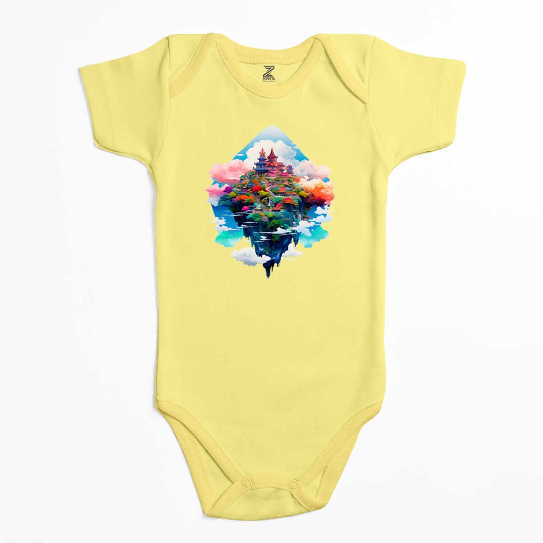 The island On The Cloud Renkli Bebek Body Zıbın