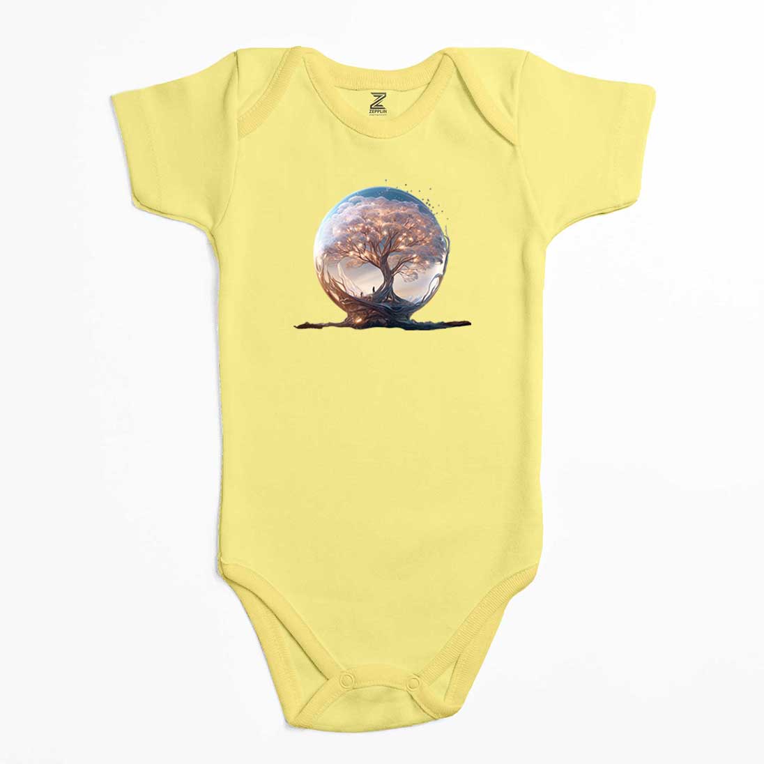 Tree Growing in Snow Gobe Renkli Bebek Body Zıbın