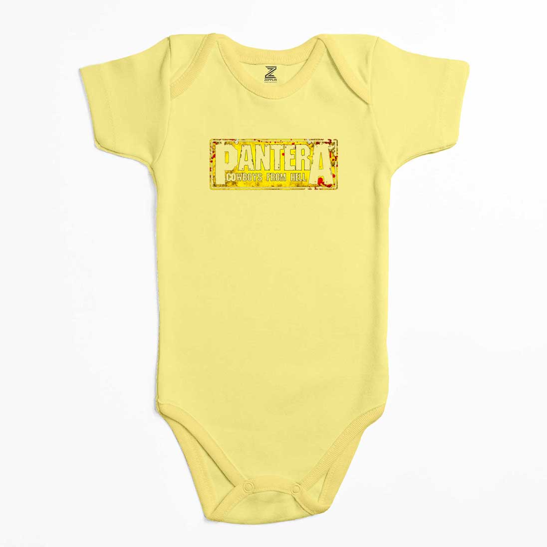 Pantera Cowboys from Hell Text Renkli Bebek Body Zıbın
