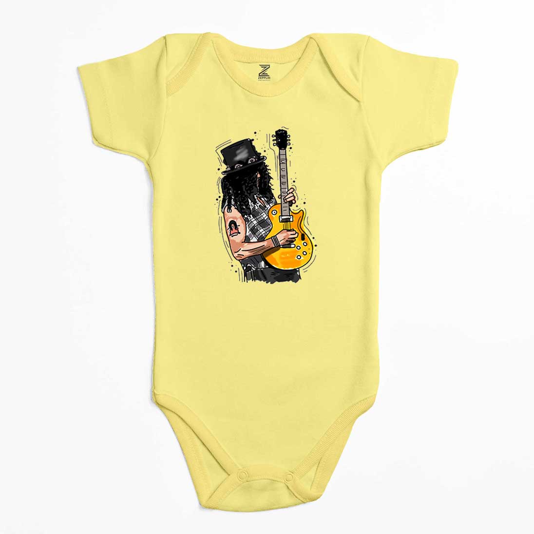Slash Guitar Cartoon Renkli Bebek Body Zıbın