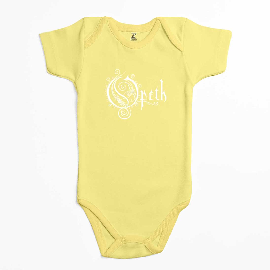 Opeth Logo White Renkli Bebek Body Zıbın