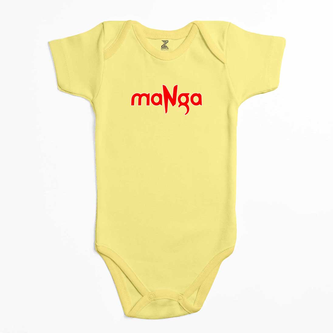 MaNga Red Text Renkli Bebek Body Zıbın
