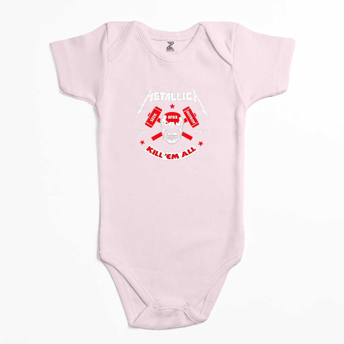 Metallica Kill'em All Renkli Bebek Body Zıbın