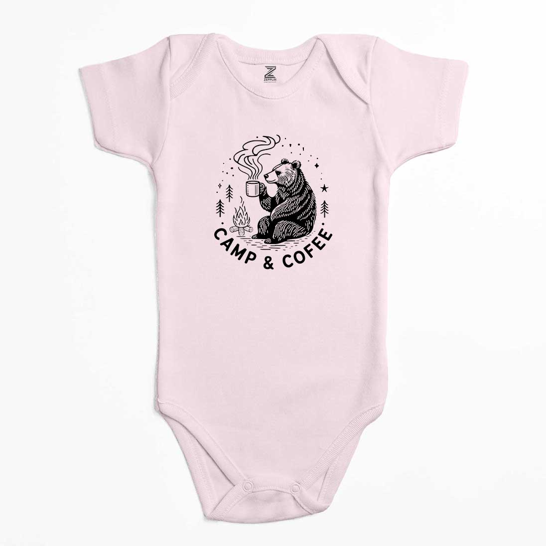 Camp Coffe Bear Renkli Bebek Body Zıbın