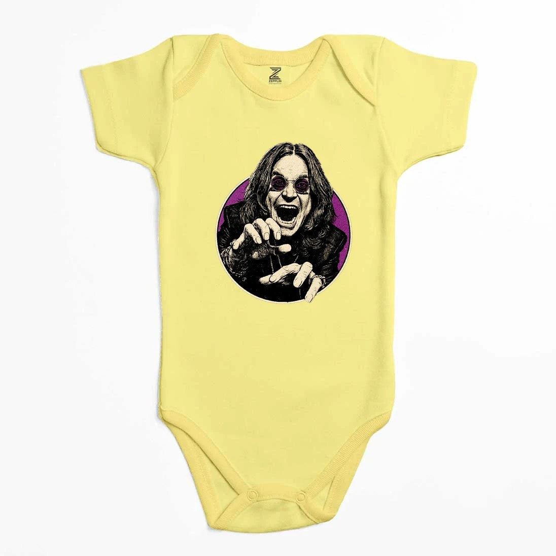 Ozzy Osbourne Portre Renkli Bebek Body Zıbın