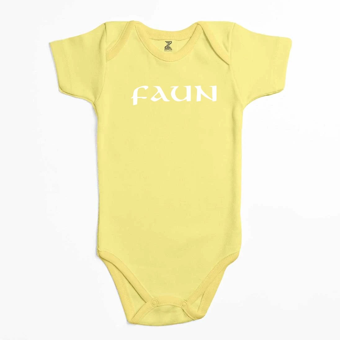 Faun Text Logo Renkli Bebek Body Zıbın