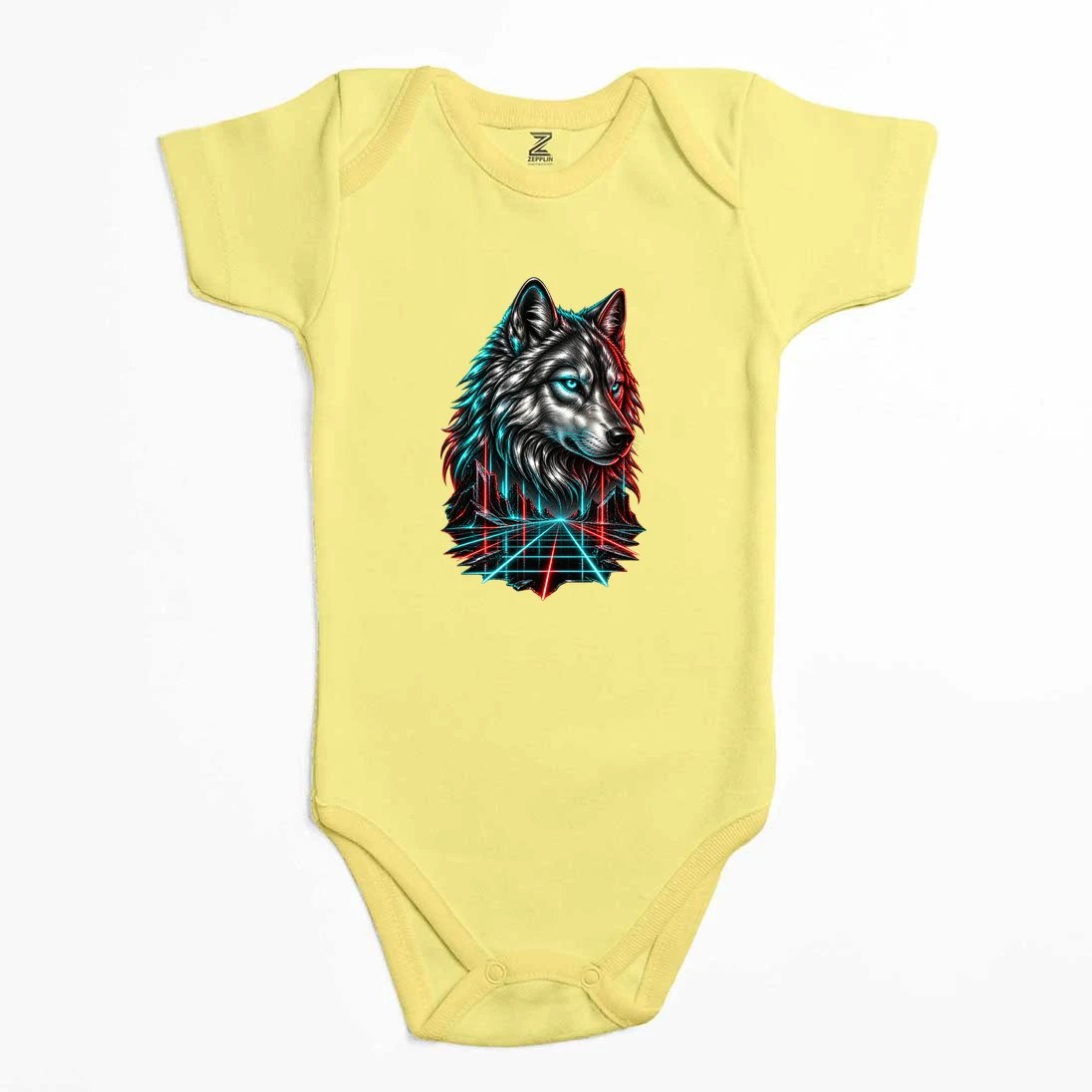 Neon Bozkurt Renkli Bebek Body Zıbın